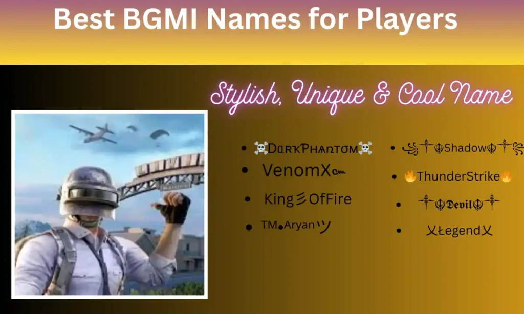Best BGMI Names for Players